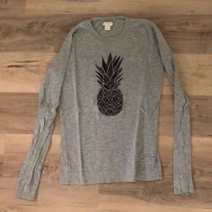 JCrew pineapple summer sweater
